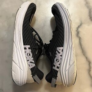 Hoka One One Rincon Men's Black and White Athletic Shoes Running Sneakers
